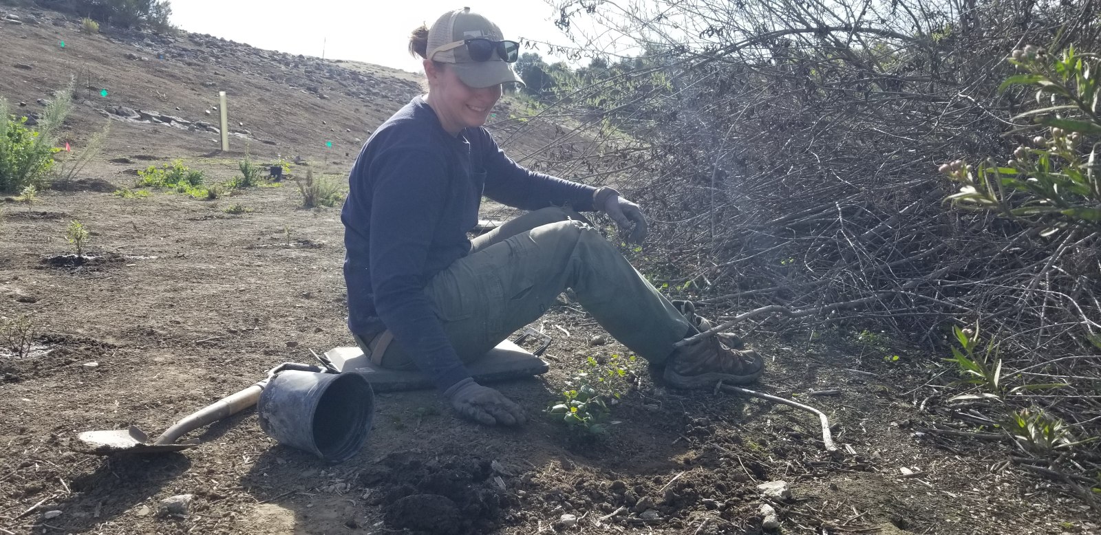 Restoration Tech Brittney seeding